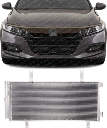 Front A/C Condenser Aluminum Core Direct Replacement Compatible With 2018-2022 Honda Accord HO3030170 80100TVAA02 80100TVAA01 80100TWAA01
