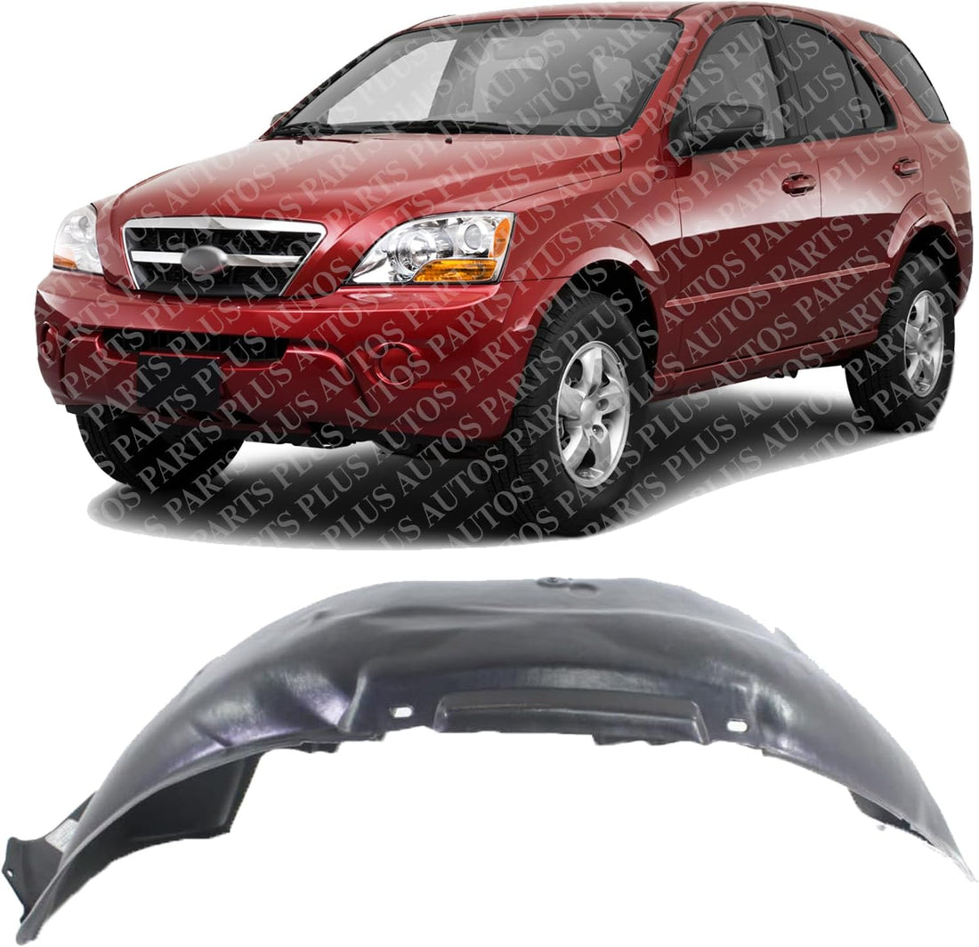 Front Fender Liner Left Driver Side Direct Replacement Compatible With 2007-2009 Kia Sorento KI1248110 868113E500