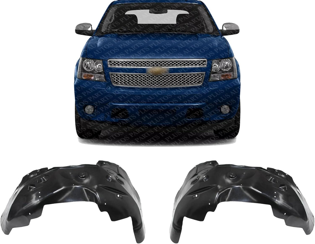Set Of 2 Front Fender Liner Right Passenger & Left Driver Side Direct Replacement Compatible With 2007-2013 Chevrolet Avalanche / 2007-2014 Tahoe/Suburban GM1251123 GM1250123
