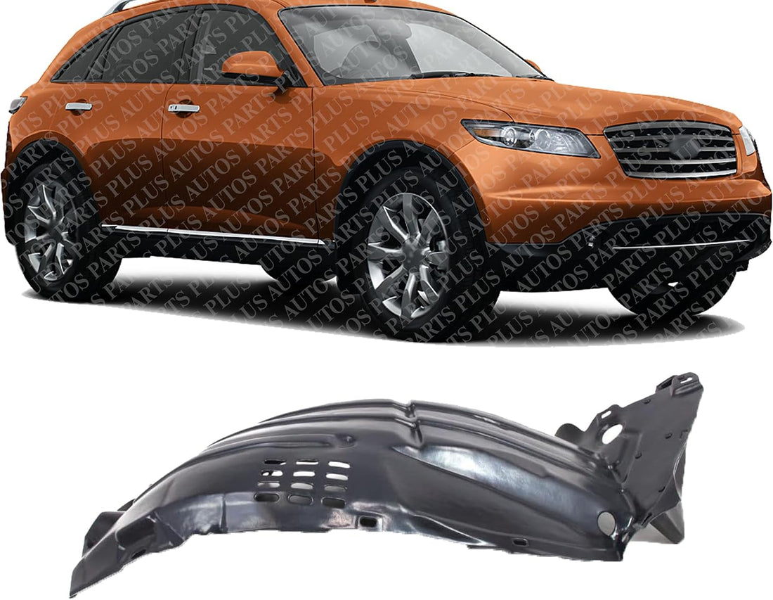 Front Section Fender Liner Right Passenger Side Direct Replacement Compatible With 2006-2008 Infiniti FX35 IN1251117 63844CL70A