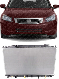 Front Radiator Aluminum Core Direct Replacement Compatible With 2008-2012 Honda Accord HO3010217 19010R40A52