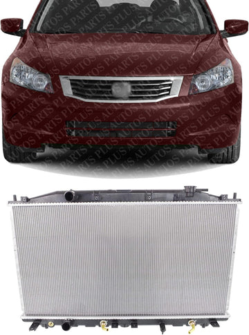 Front Radiator Aluminum Core Direct Replacement Compatible With 2008-2012 Honda Accord HO3010217 19010R40A52