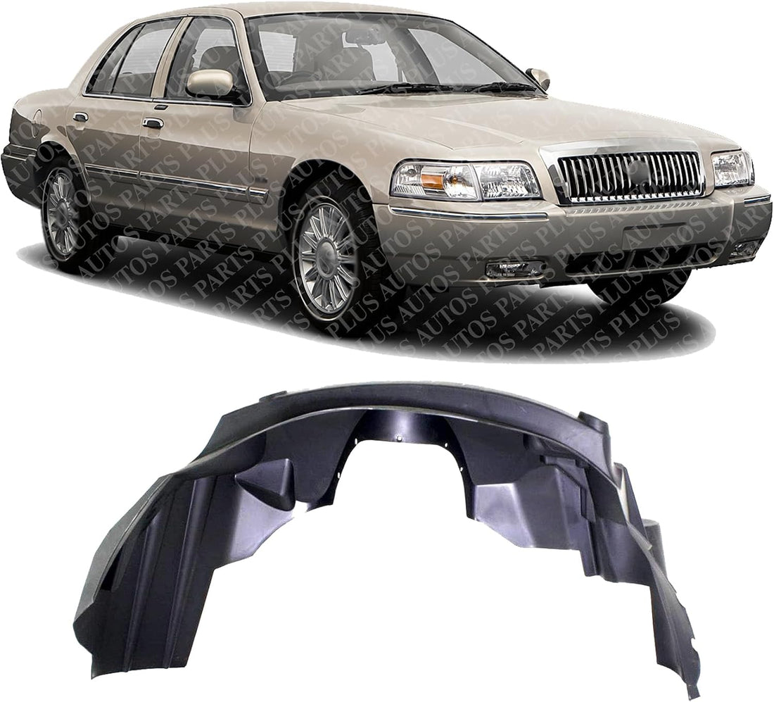 Front Fender Liner Right Passenger Side Direct Replacement Compatible With 2003-2011 Ford Crown Victoria/Mercury Grand Marquis FO1249122 6W7Z16054A