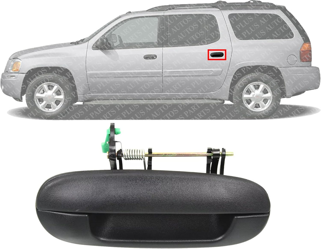 Rear Exterior Door Handle Textured Left Driver Side Direct Replacement Compatible with 2002-2006 Chevrolet Trailblazer / 2002-2009 GMC Envoy GM1521113 15291300