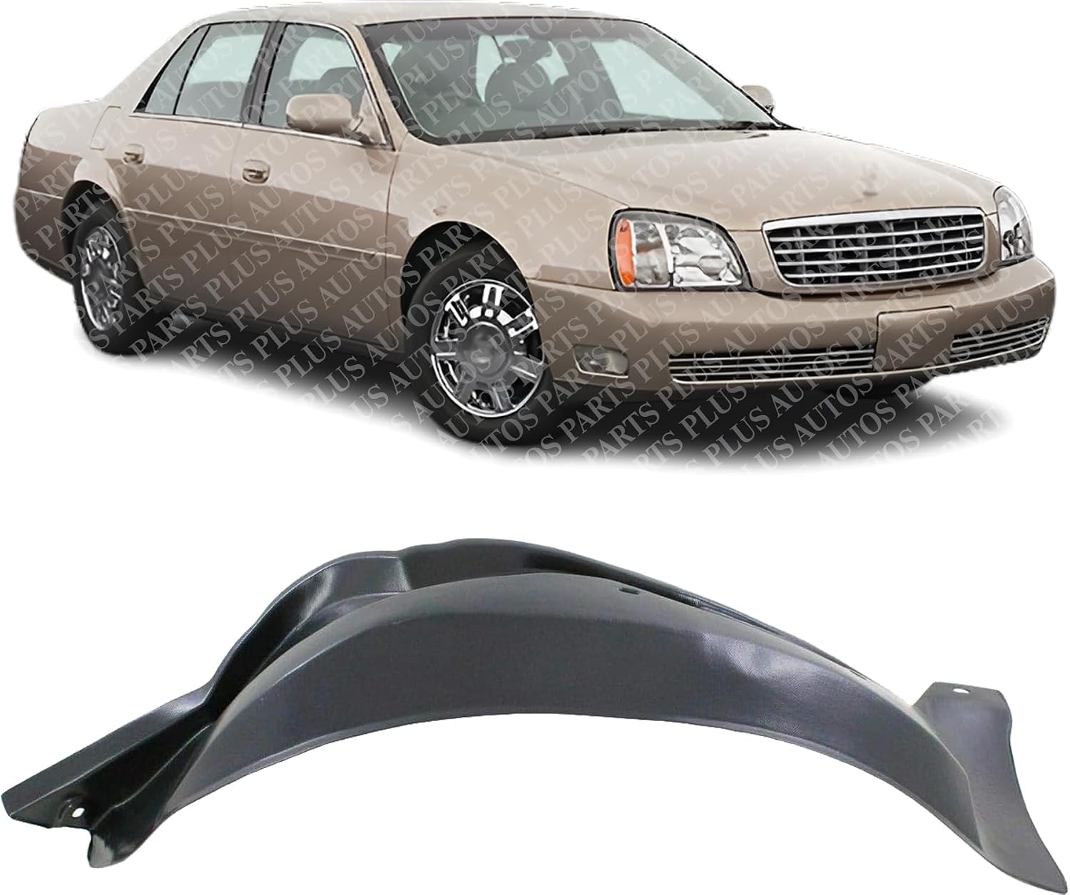 Front Fender Liner Right Passenger Side Direct Replacement Compatible with 2000-2005 Cadillac DeVille GM1249166 25740094