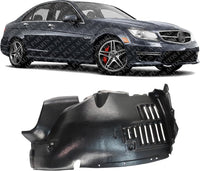 Front Section Fender Liner Right Passenger Side Direct Replacement Compatible With 2008-2015 Mercedes Benz C-Class MB1249147 2046901030