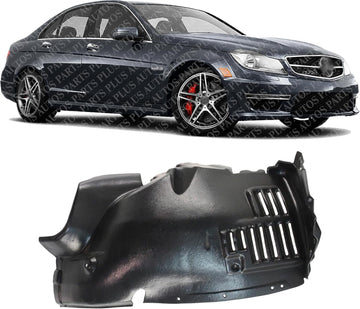 Front Section Fender Liner Right Passenger Side Direct Replacement Compatible With 2008-2015 Mercedes Benz C-Class MB1249147 2046901030