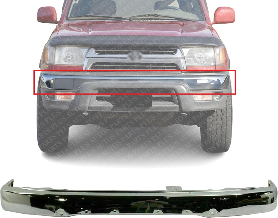 Front Bumper Face Bar Chrome Steel Direct Replacement Compatible With 1999-2002 Toyota 4Runner TO1002168 5210135660