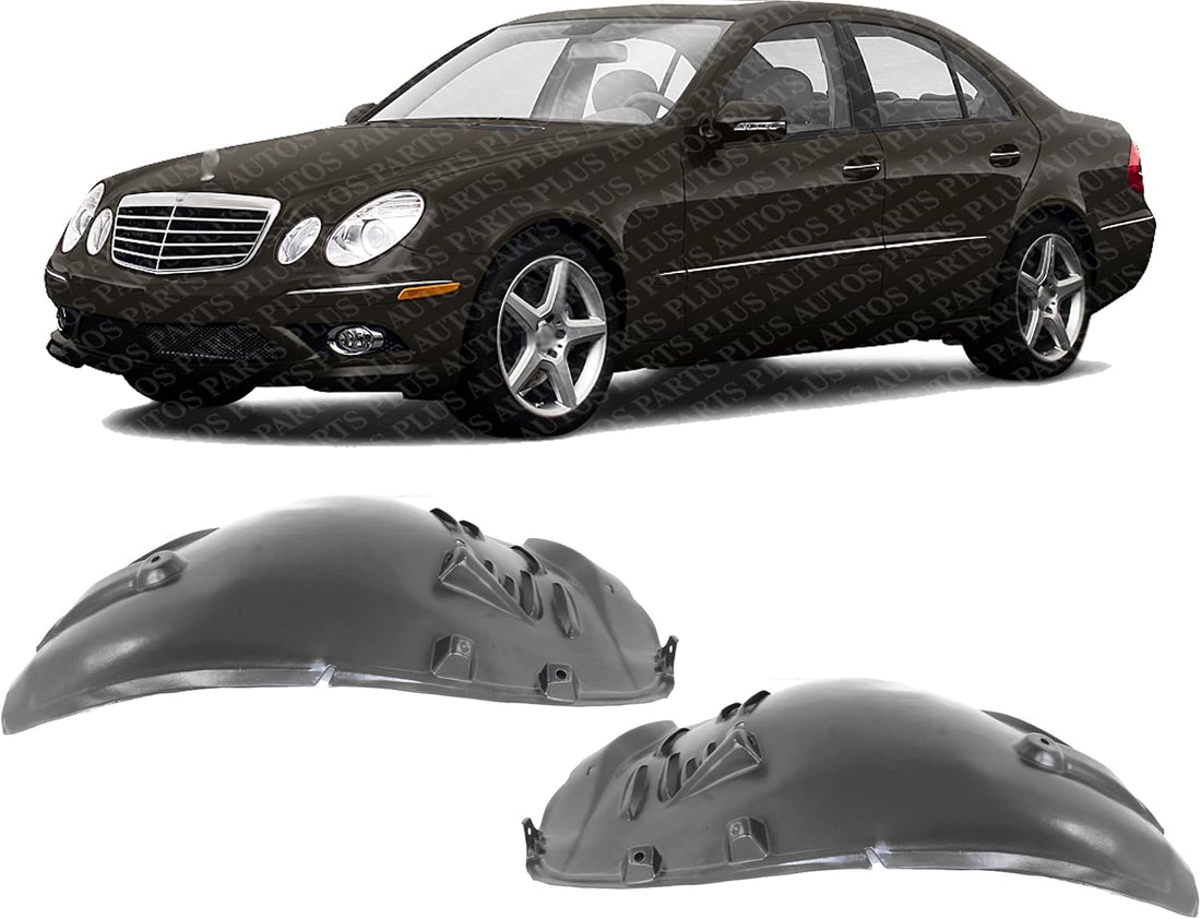 Set Of 2 Front Fender Liner Plastic Left Driver & Right Passenger Side Direct Replacement Compatible With 2003-2006 Mercedes Benz E-Class MB1251100 MB1250100 2116980230 2116980130
