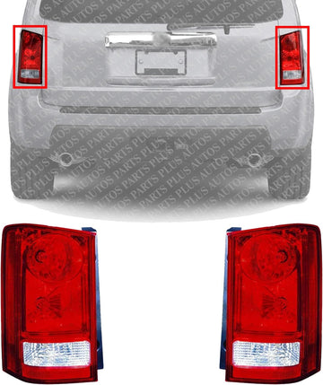 Tail Light Left Driver & Right Passenger Side Direct Replacement Compatible With 2009-2015 Honda Pilot HO2800174 HO2801174 33500SZAA02 33550SZAA02