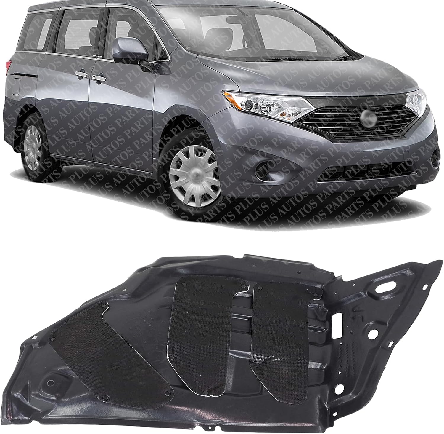 Front Section Fender Liner Right Passenger Side Direct Replacement Compatible With 2011-2017 Nissan Quest NI1249138 638441JA0A