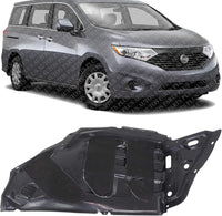 Front Section Fender Liner Right Passenger Side Direct Replacement Compatible With 2011-2017 Nissan Quest NI1249138 638441JA0A