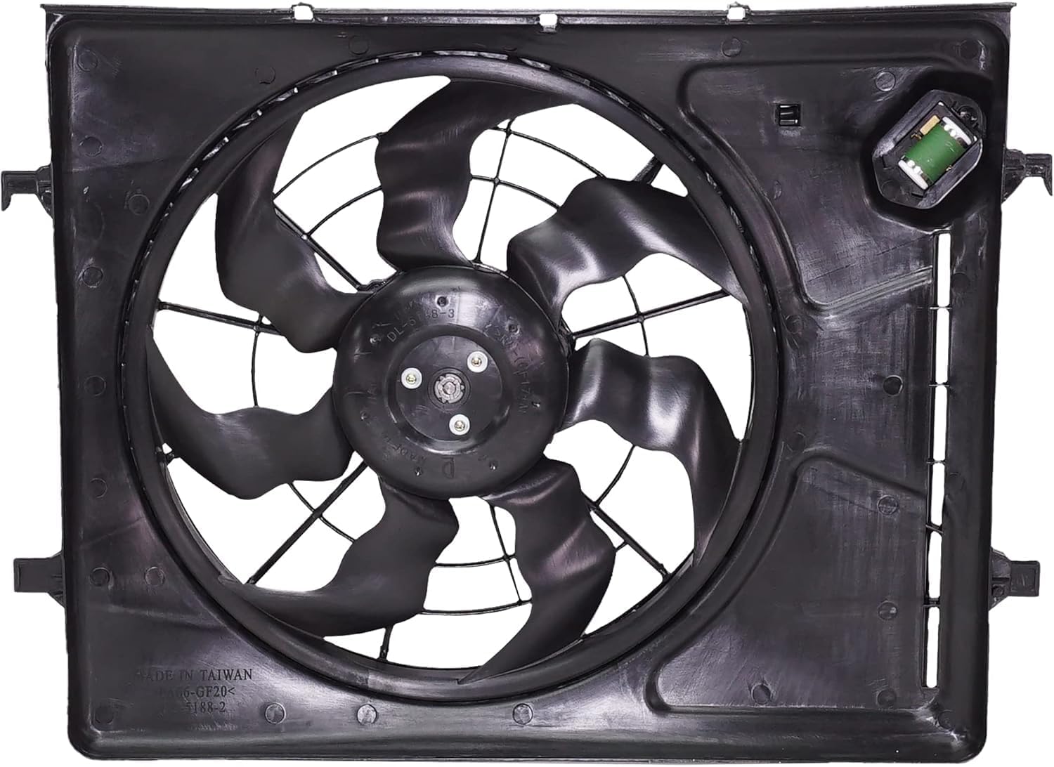 AUTOS PARTS PLUS Front Radiator Cooling Fan Assembly Direct Replacement Compatible With 2007-2010 Hyundai Elantra HY3115120 253802H150