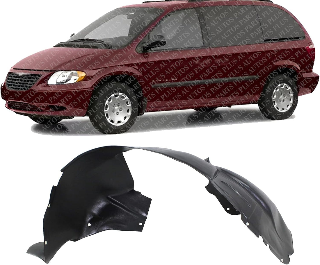 Front Fender Liner Left Driver Side Direct Replacement Compatible with 2001-2003 Chrysler Town & Country/Chrysler Voyager CH1248120 4857429AB