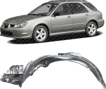 Front Fender Liner Left Driver Side Direct Replacement Compatible With 2006-2007 Subaru Impreza SU1248116 59110FE131