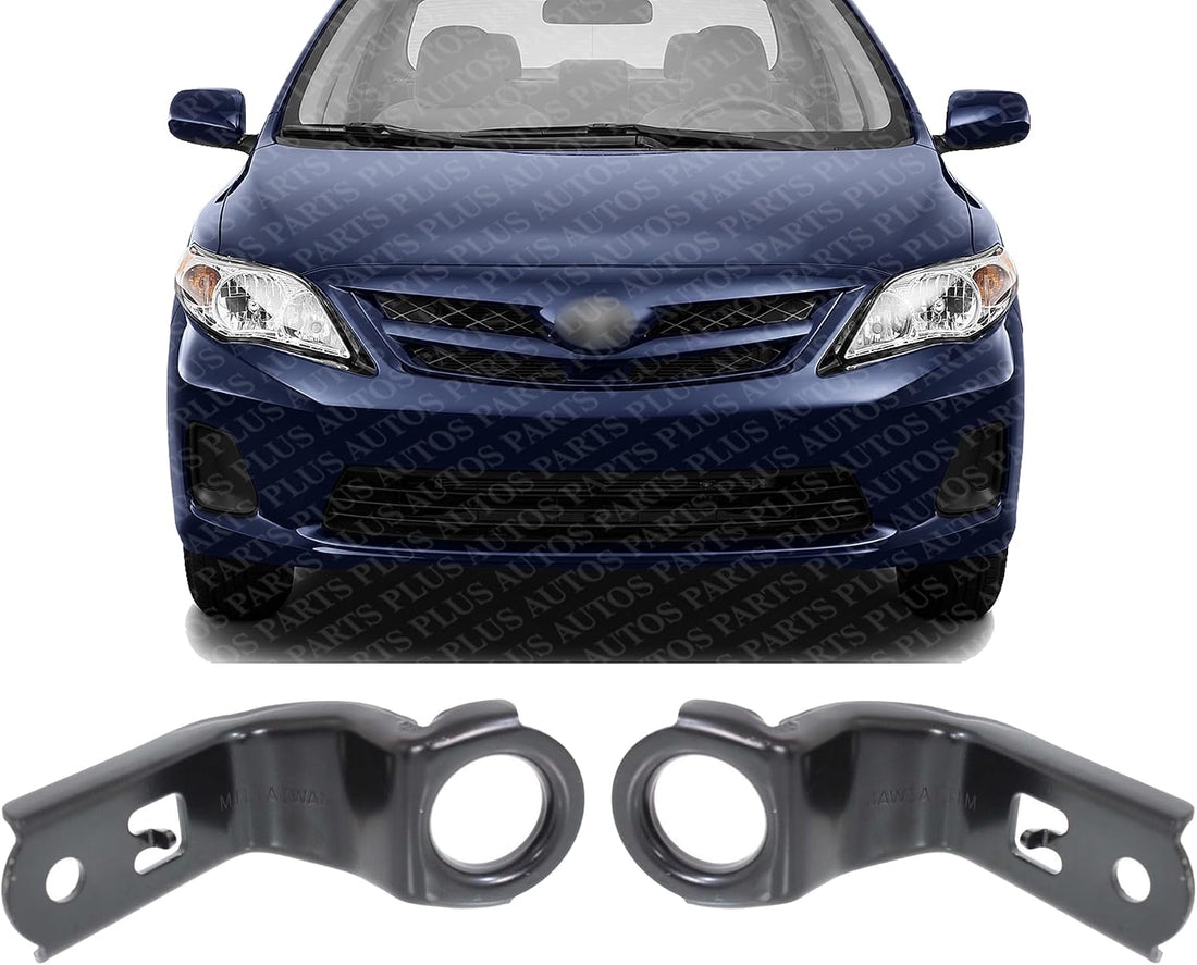 Set of 2 Front Radiator Upper Support Bracket Plastic Left Driver & Right Passenger Side Direct Replacement Compatible with 2009-2013 Toyota Corolla / 2009-2014 Matrix TO1222103