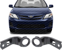 Set of 2 Front Radiator Upper Support Bracket Plastic Left Driver & Right Passenger Side Direct Replacement Compatible with 2009-2013 Toyota Corolla / 2009-2014 Matrix TO1222103