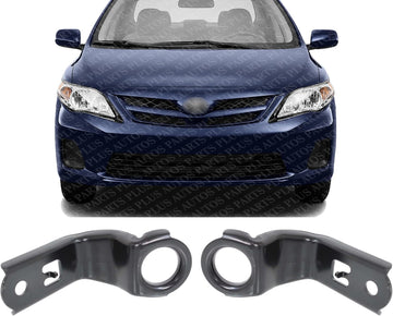 Set of 2 Front Radiator Upper Support Bracket Plastic Left Driver & Right Passenger Side Direct Replacement Compatible with 2009-2013 Toyota Corolla / 2009-2014 Matrix TO1222103