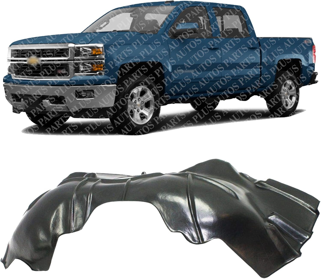 Front Fender Liner Left Driver Side Direct Replacement Compatible With 2014-2015 Chevrolet Silverado 1500 GM1248237 22757273