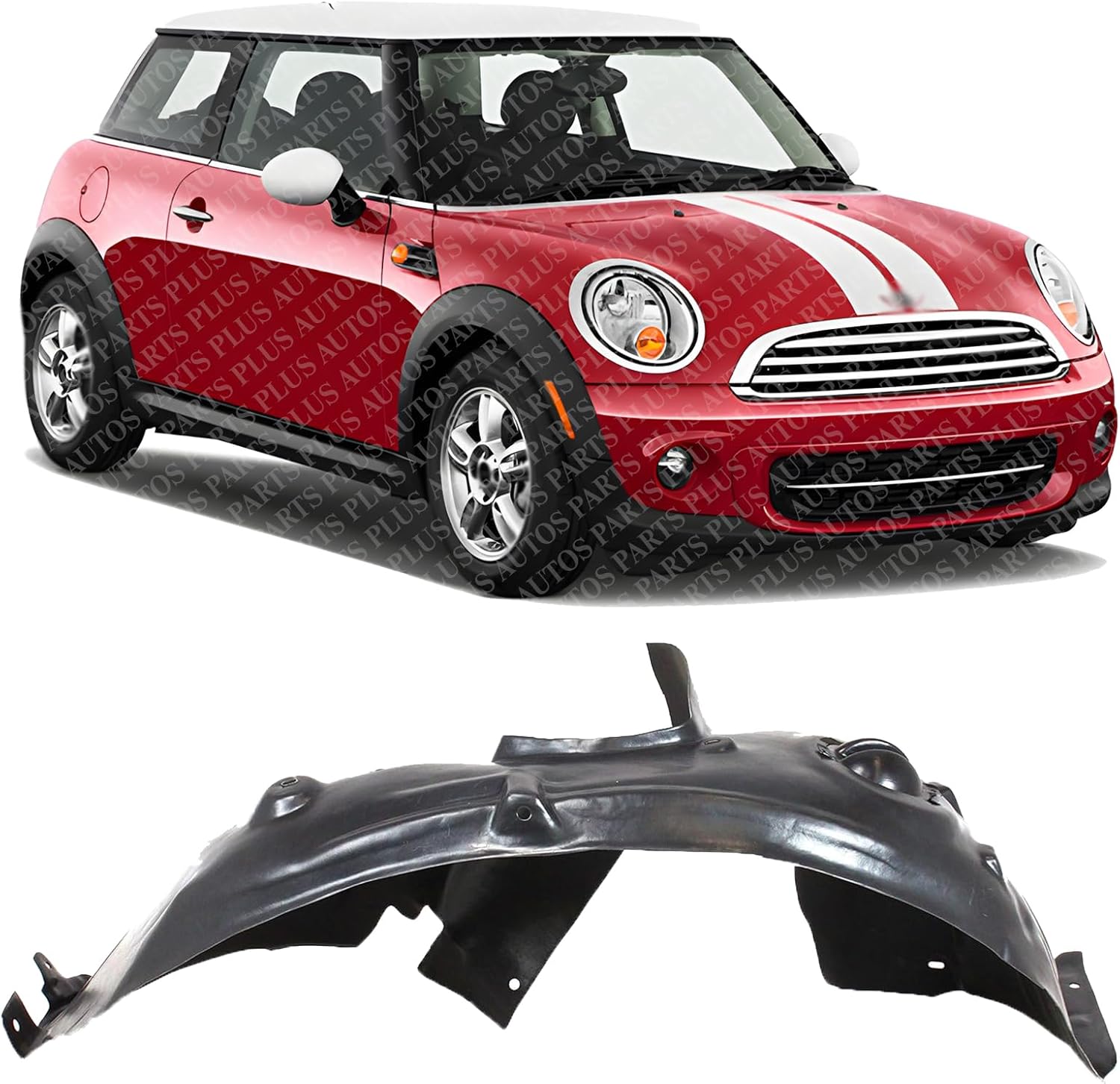 Front Fender Liner Right Passenger Side Direct Replacement Compatible With 2007-2015 Mini Cooper MC1249102 51717207578-PFM