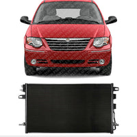 AUTOS PARTS PLUS Front AC Condenser Aluminum Core Direct Replacement Compatible With 2005-2007 Dodge Grand Caravan/Chrysler Town & Country CH3030209 68059739AB
