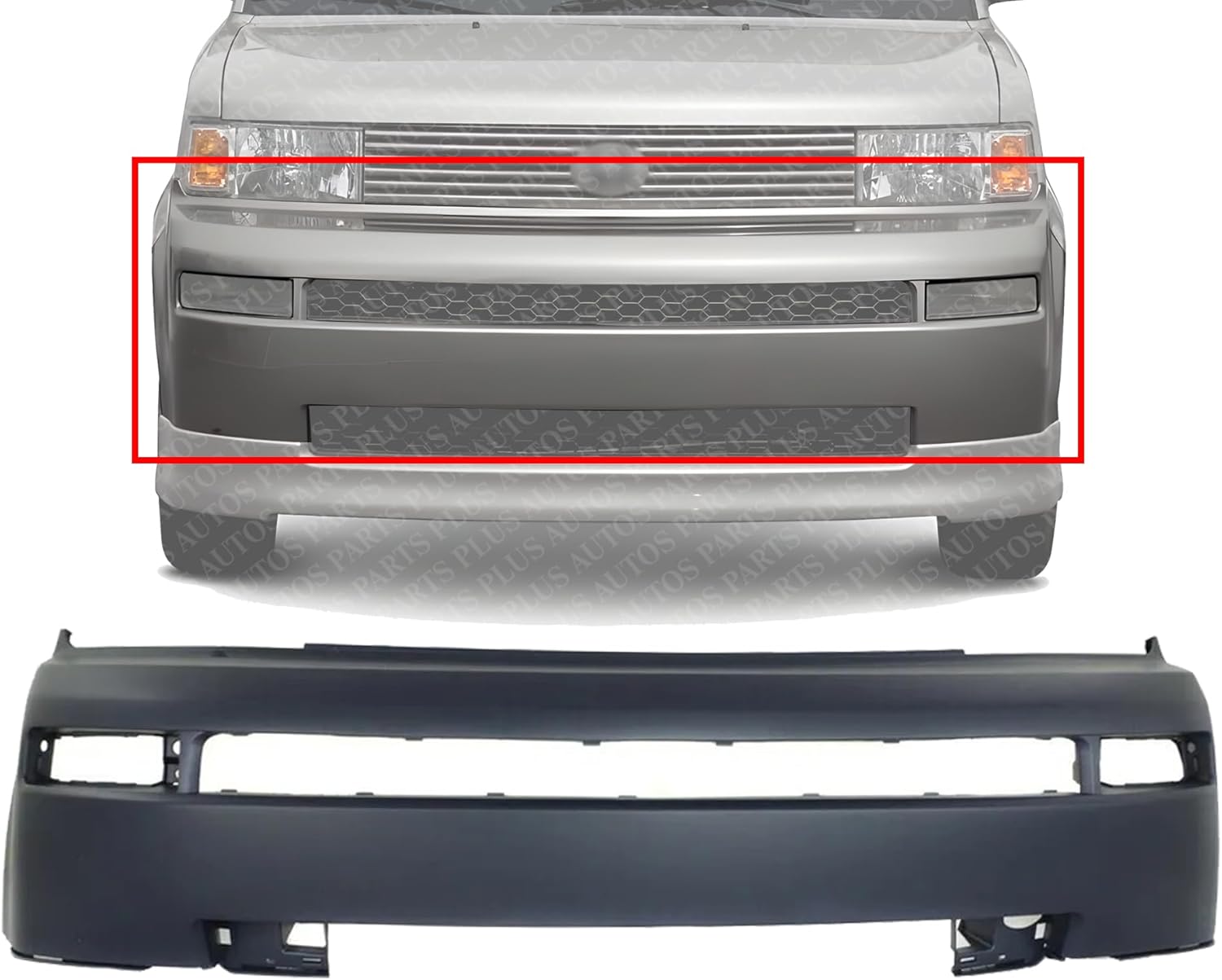 AUTOS PARTS PLUS Front Bumper Cover Primed Direct Replacement Compatible With 2004-2006 Scion xB SC1000102 5211952915