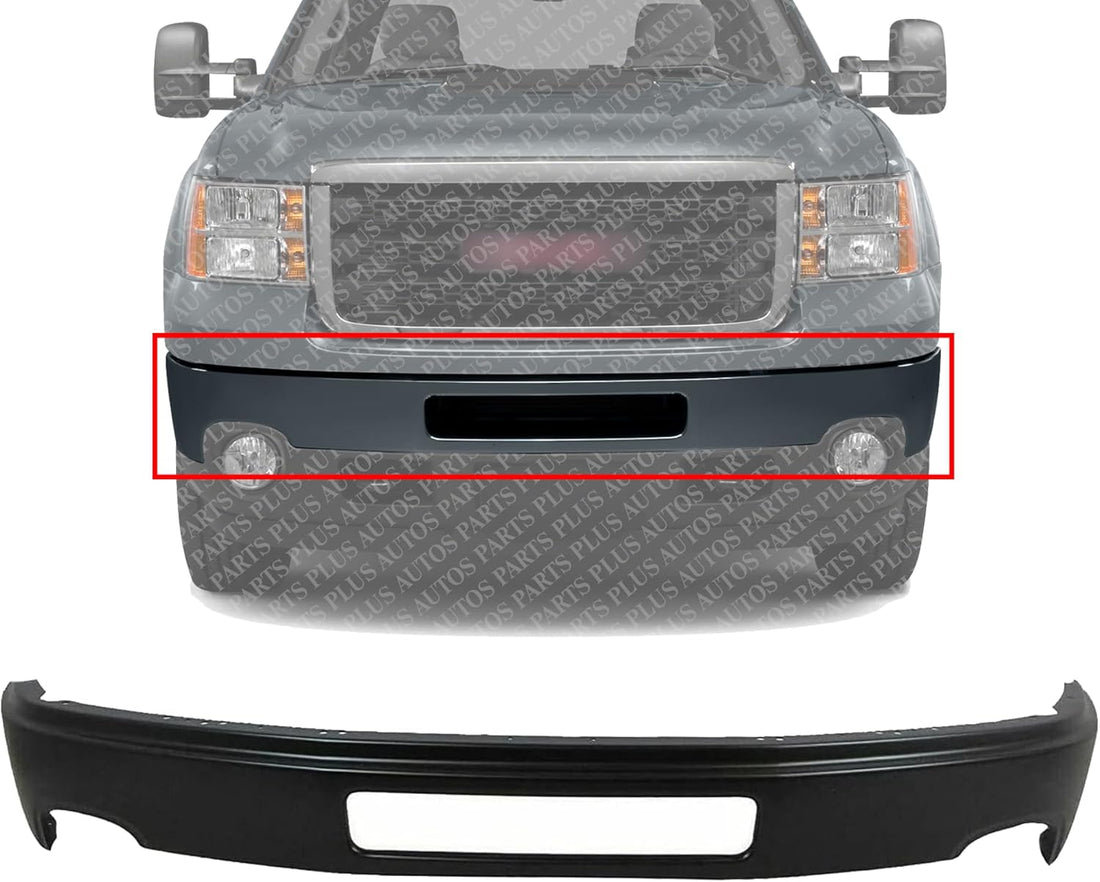 AUTOS PARTS PLUS Front Bumper Face Bar Primed Steel Direct Replacement Compatible With 2011-2014 GMC Sierra 2500HD 3500HD GM1002840 23123402