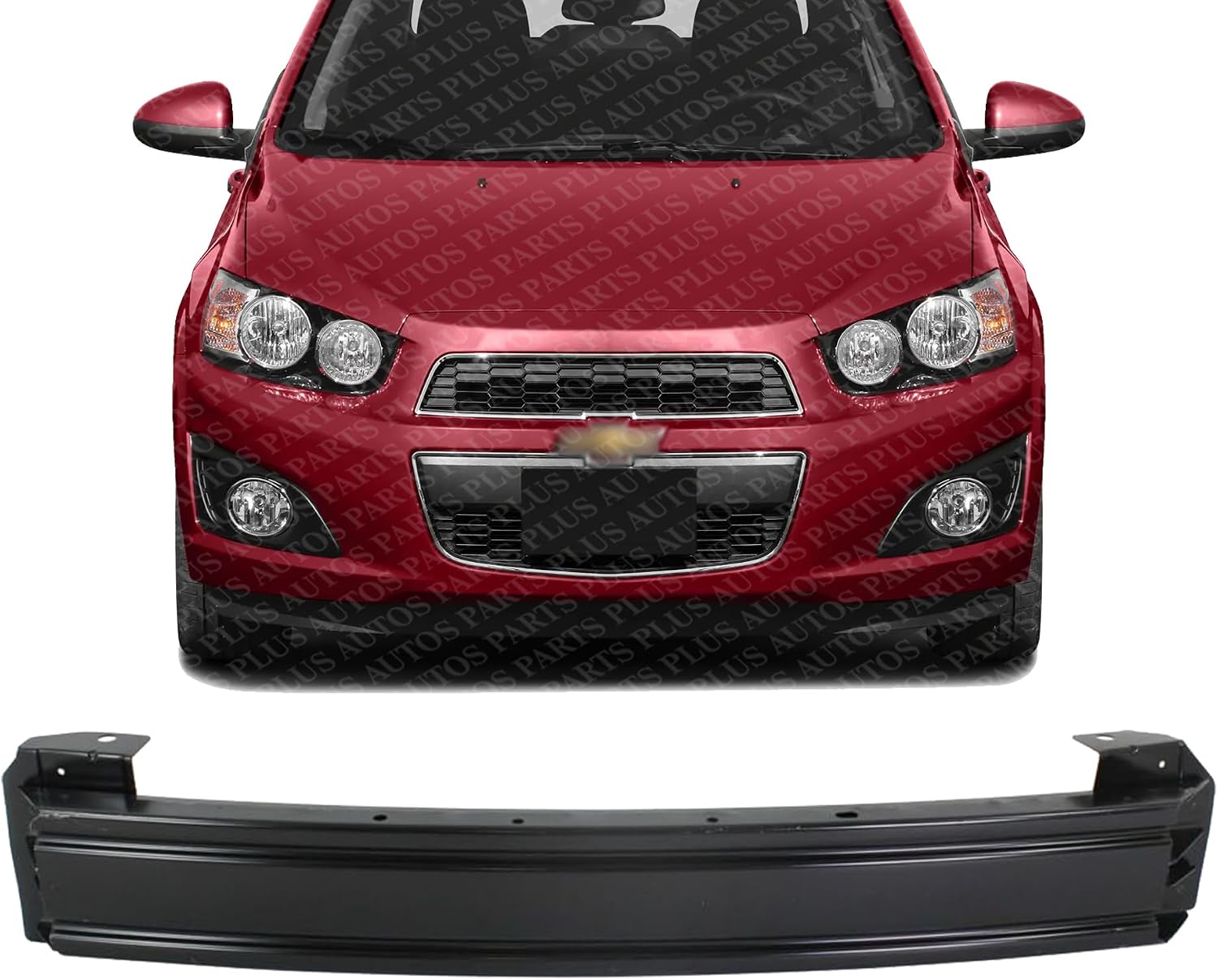 Front Bumper Upper Impact Bar Reinforcement Steel Direct Replacement Compatible With 2012-2020 Chevrolet Sonic GM1006672 96878591
