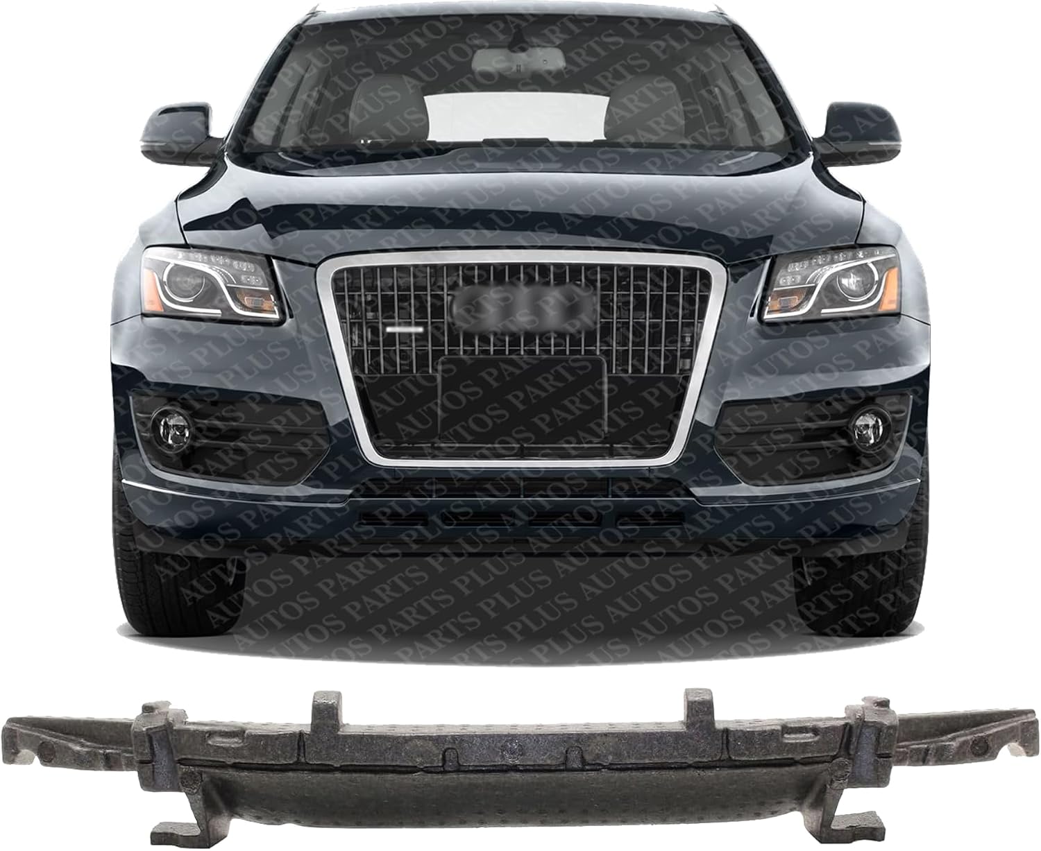 Front Bumper Absorber Plastic Direct Replacement Compatible With 2009-2012 Audi Q5 AU1070100 8R0807550C