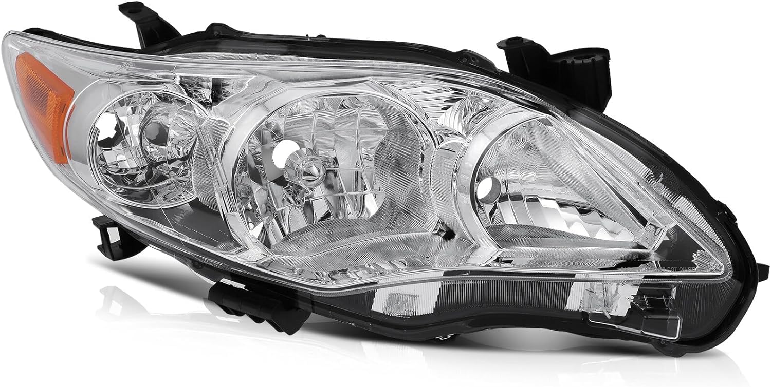 Set OF 2 Front Head Light Left Driver & Right Passenger Side Direct Replacement Compatible With 2011-2013 Toyota Corolla TO2503204 TO2502204 TO2519131 TO2518131 8113012F10 8117012F10
