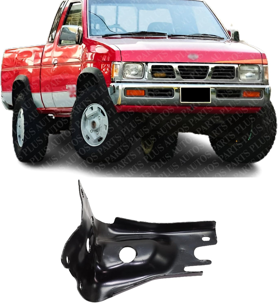 Front Bumper Mounting Bracket Steel Right Passenger Side Direct Replacement Compatible With 1995-1997 Nissan Pickup NI1067104 6221257G00