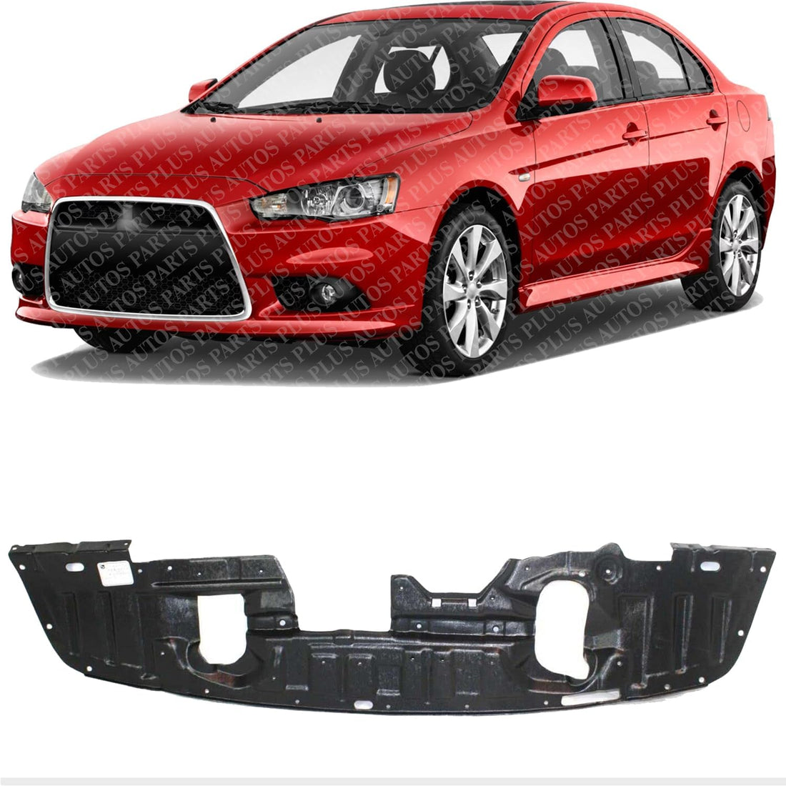 Front Engine Splash Shield Under Cover Without Turbo Direct Replacement Compatible with 2008-2015 Mitsubishi Lancer MI1228113 5379A537