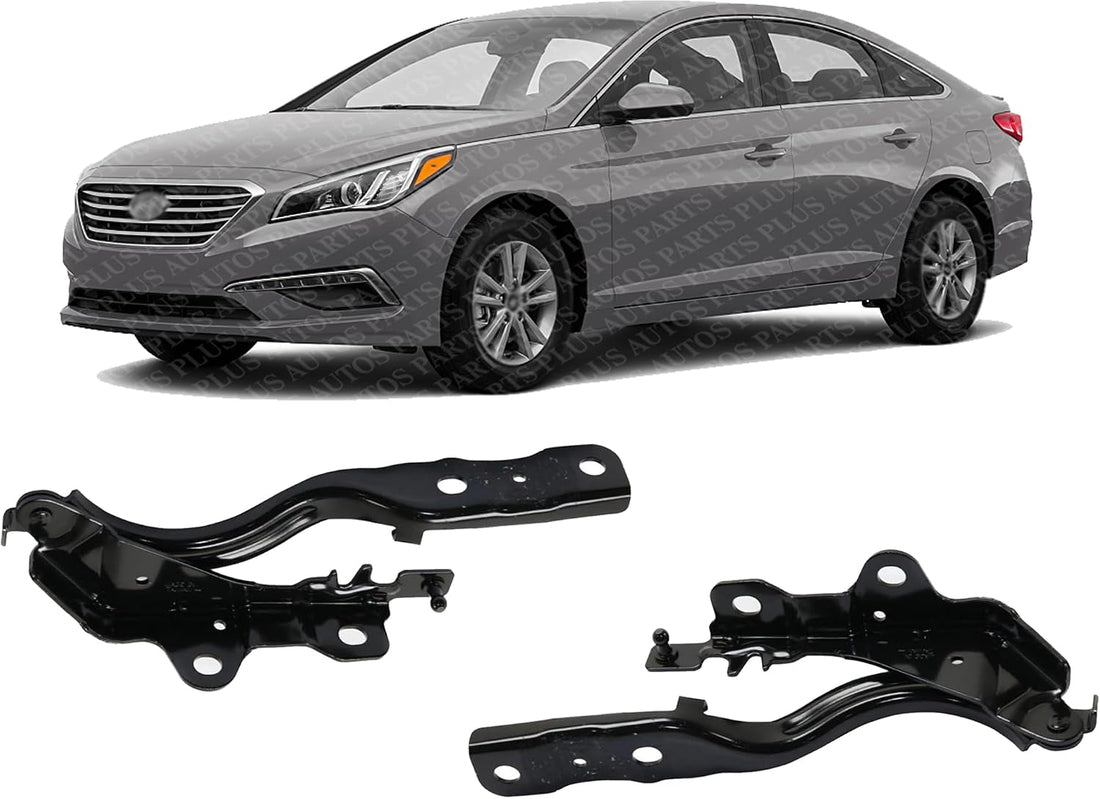 Set Of 2 Front Hood Hinge Assembly Steel Left Driver & Right Passenger Side Direct Replacement Compatible With 2015-2019 Hyundai Sonata HY1236163 HY1236164 79120C2000 79120C1000