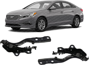 Set Of 2 Front Hood Hinge Assembly Steel Left Driver & Right Passenger Side Direct Replacement Compatible With 2015-2019 Hyundai Sonata HY1236163 HY1236164 79120C2000 79120C1000