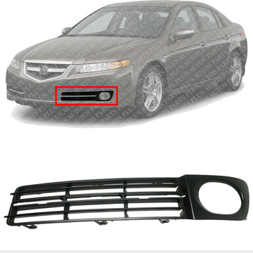 Front Fog Light Cover Bezel Primed Left Driver Side Direct Replacement Compatible With 2007-2008 Acura TL AC1038104 71107SEPA10ZA