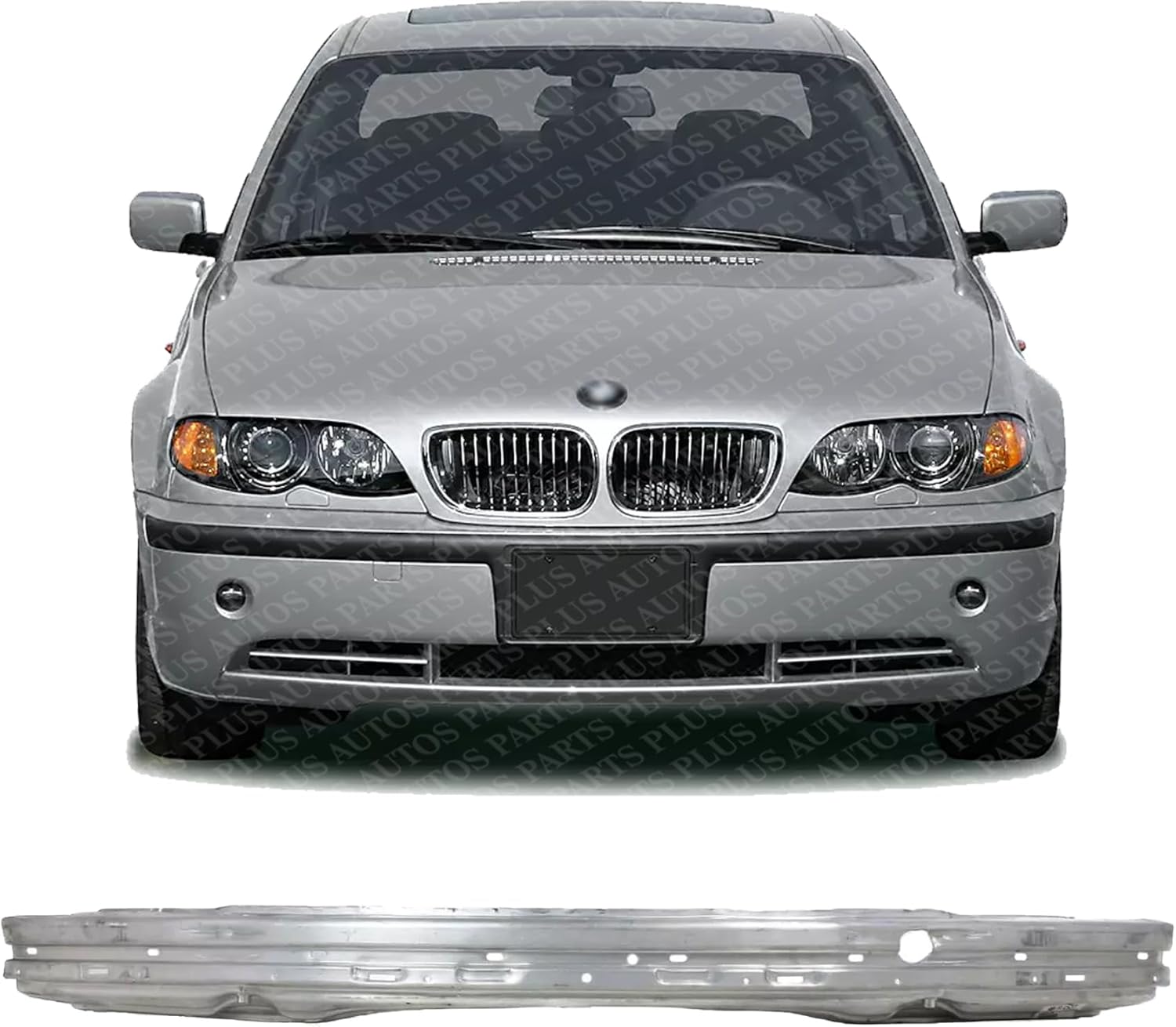 Front Bumper Reinforcement Aluminum Direct Replacement Compatible With 1999-2006 BMW 3-Series BM1006113 51118195300