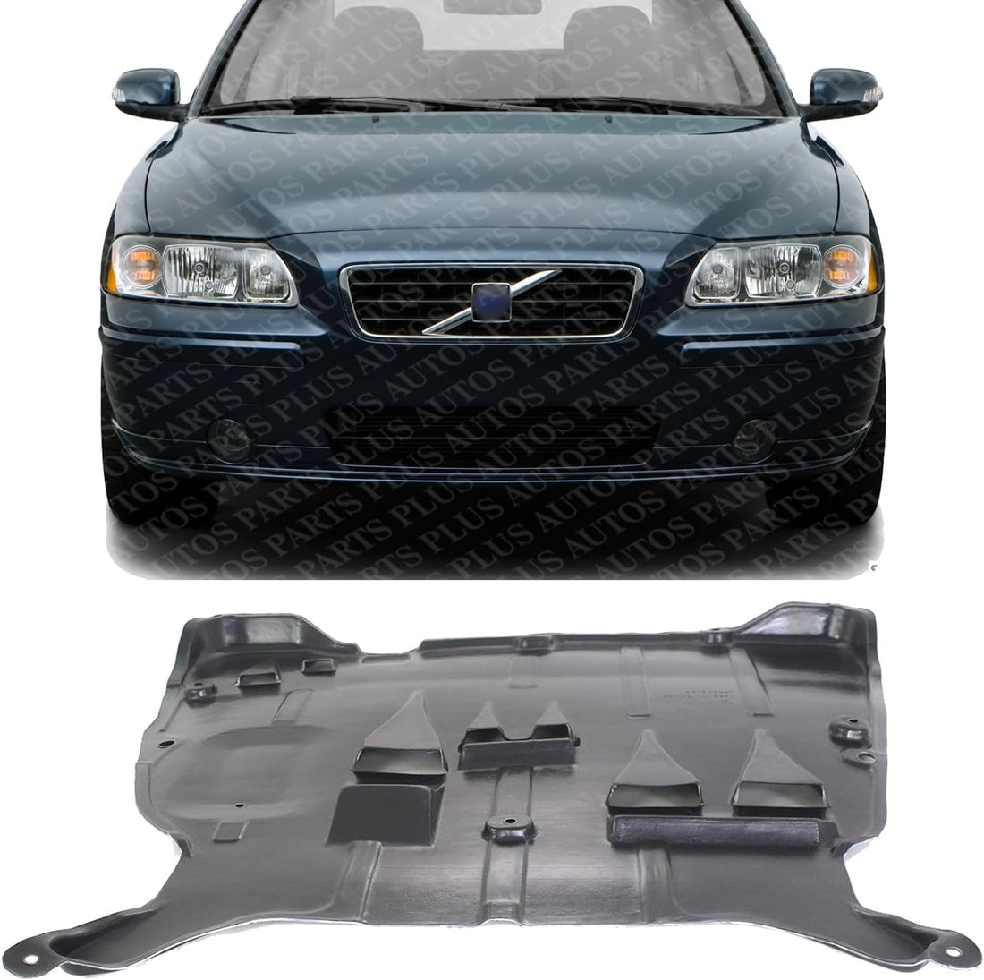 Front Engine Splash Shield Protecting Plate Plastic Direct Replacement Compatible with 2001-2009 Volvo S60 VO1228107 86246642