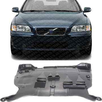 Front Engine Splash Shield Protecting Plate Plastic Direct Replacement Compatible with 2001-2009 Volvo S60 VO1228107 86246642