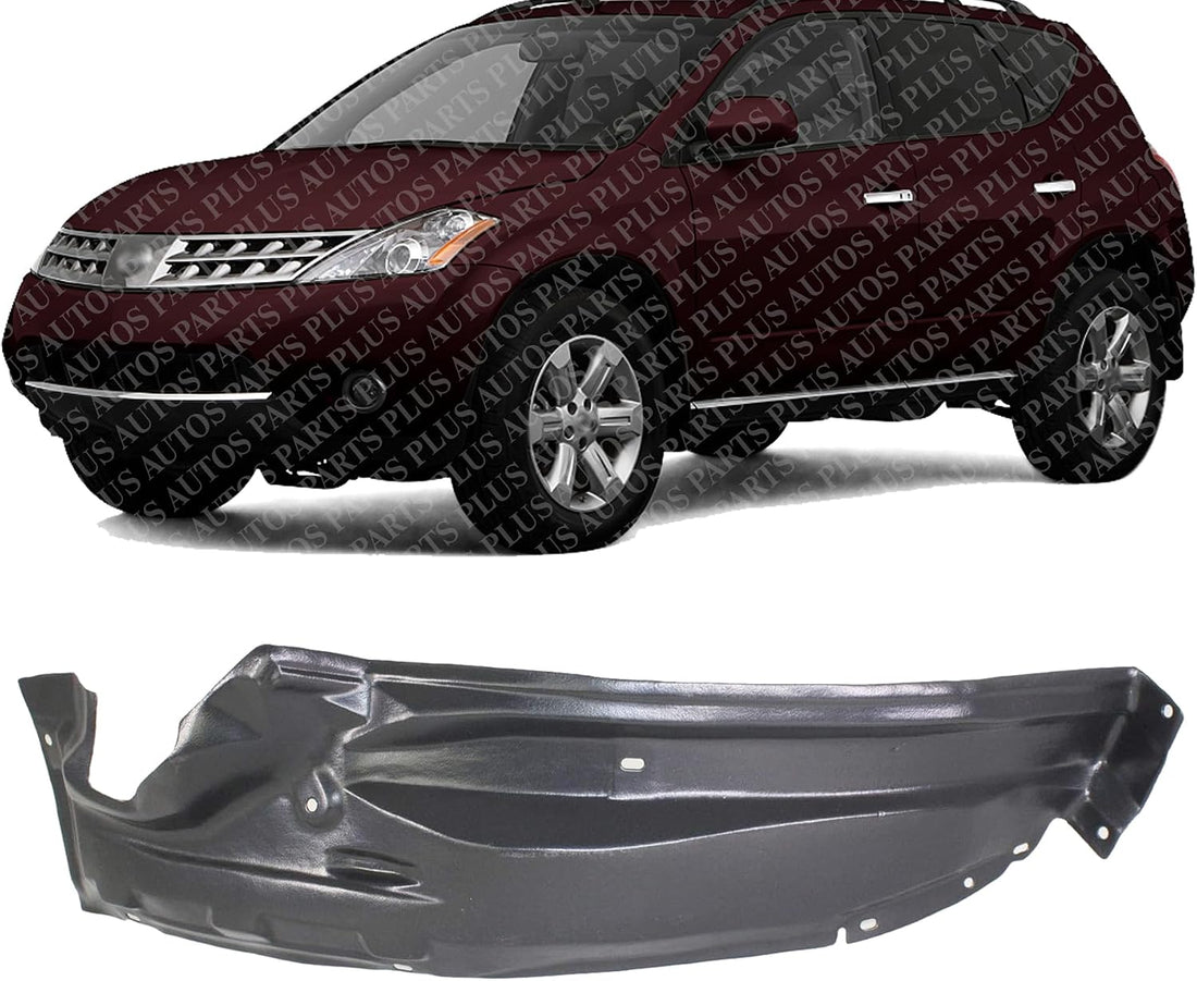Front Fender Liner Rear Section Left Driver Side Direct Replacement Compatible With 2003-2007 Nissan Murano NI1248109 63843CA000