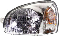 Set Of 2 Front Head Light Assembly Plastic Left Driver & Right Passenger Side Direct Replacement Compatible With 2003-2006 Hyundai Santa Fe HY2502134 HY2503134 9210126251 9210226251