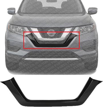 Front Bumper Face Bar Molding Cover Primed Direct Replacement Compatible With 2017-2020 Nissan Rogue NI1044114 622786FL0A