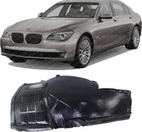 Front Section Fender Liner Plastic Left Driver Side Direct Replacement Compatible With 2009-2015 BMW 7-Series BM1248114 51717185163