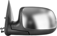 Front Power Mirror Manual Folding Non-Heated Chrome Left Driver Side Direct Replacement Compatible With 1999-2002 Chevrolet Silverado/GMC Sierra GM1320174 15172249