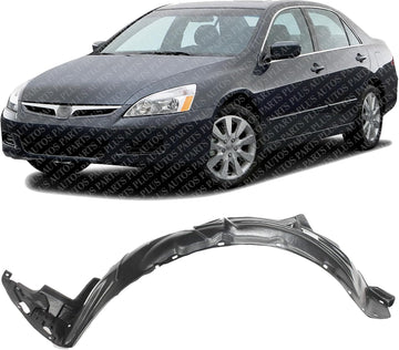 Front Fender Liner Left Driver Side Direct Replacement Compatible With 2003-2007 Honda Accord HO1248117 74151SDNA00