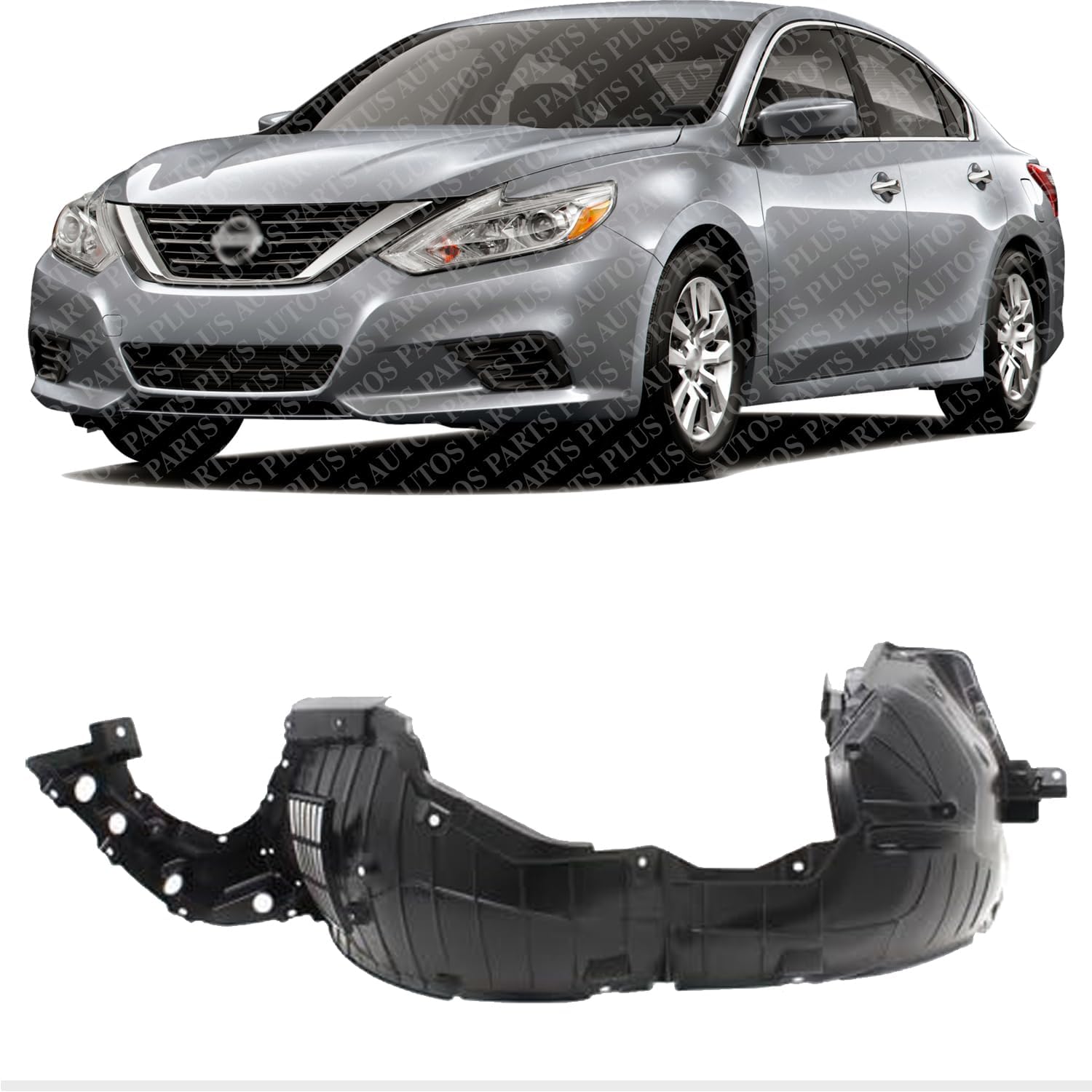 Front Fender Liner Left Driver Side Direct Replacement Compatible With 2016-2018 Nissan Altima NI1248150 638439HS0A