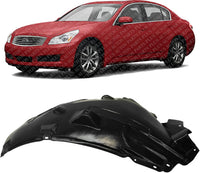 Front Fender Liner Rear Section Left Driver Side Direct Replacement Compatible With 2007-2008 Infiniti G35 / 2009-2013 G37 IN1248126 63843JK30A