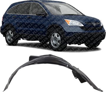 Front Fender Liner Right Passenger Side Direct Replacement Compatible With 2007-2009 Honda CR-V HO1251110 74100SXSA00