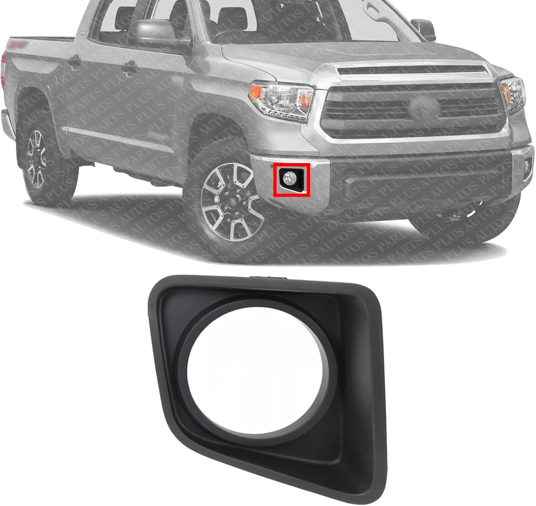 Front Fog Light Molding Textured Plastic Right Passenger Side Direct Replacement Compatible With 2014-2021 Toyota Tundra TO1039175 521270C070