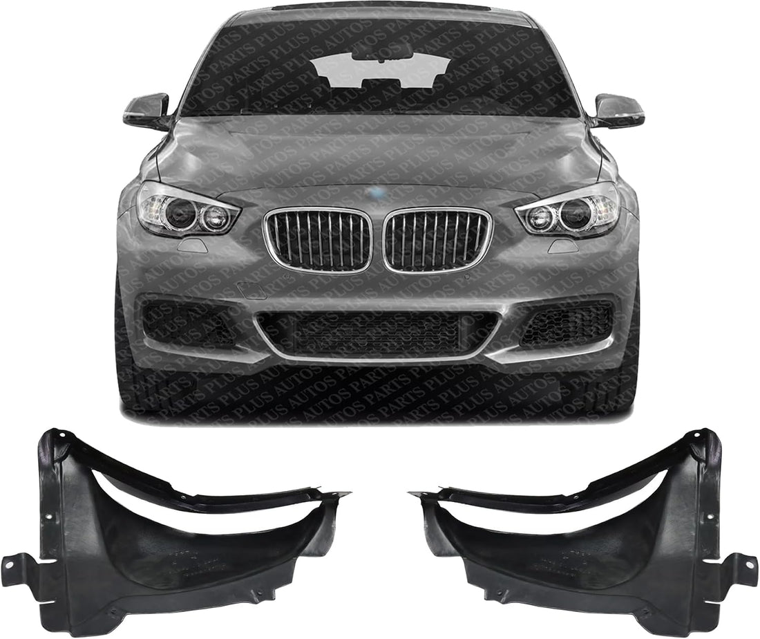 Set of 2 Front Engine Splash Shield Under Cover Right Passenger & Left Driver Side Direct Replacement Compatible with 2011-2016 BMW 5-Series BM1228155 BM1228154 51757312829