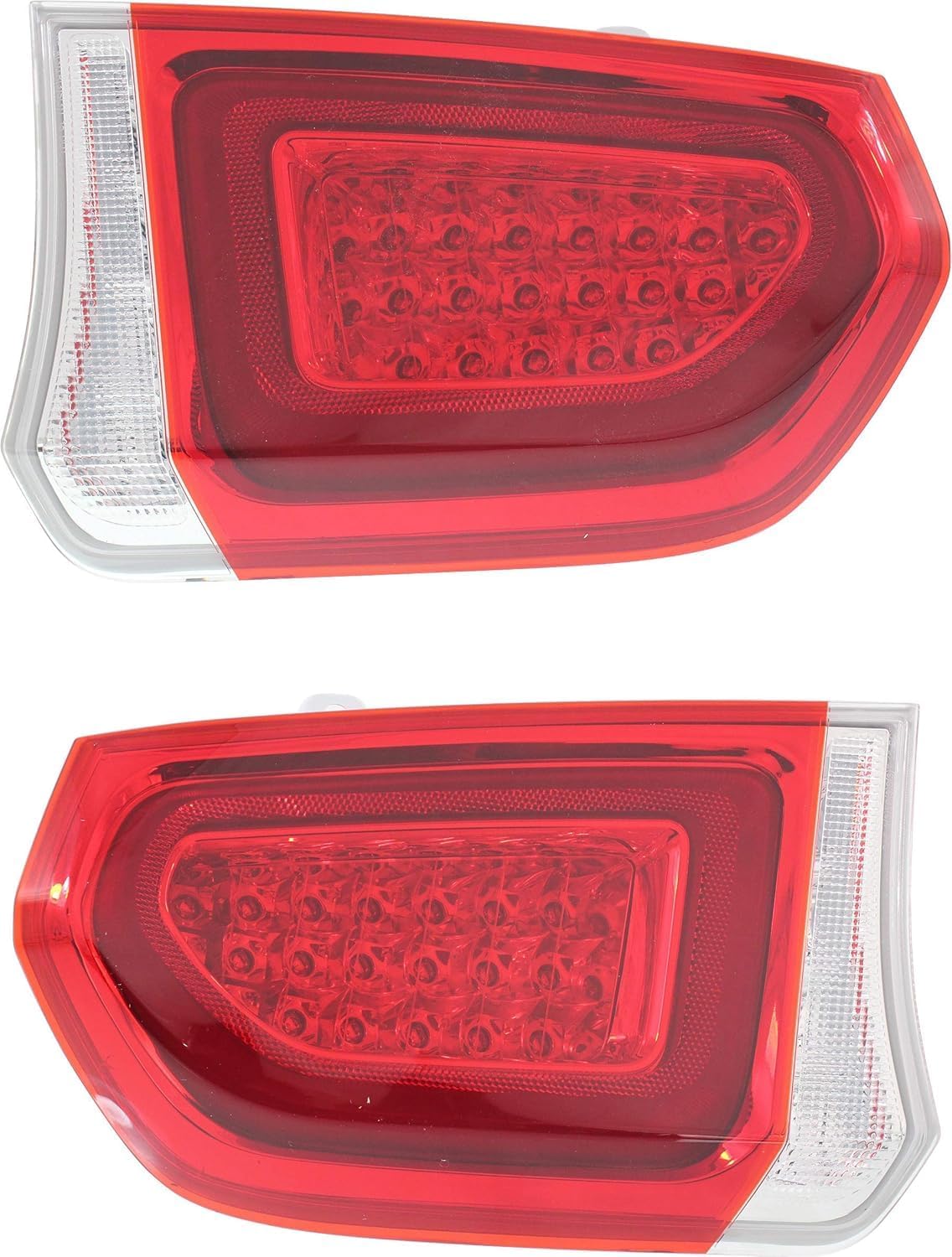 Set Of 2 Tail Light Assembly Chrome Interior Left Driver & Right Passenger Side Direct Replacement Compatible With 2015-2022 Chrysler 300 CH2800213 CH2801213 68400290AA
